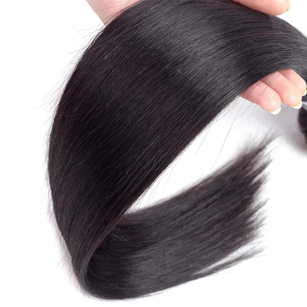 Natural Color Straight Human Hair Weft Extensions